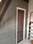 Renovatie badkamerwand zorgboerderij tegelwerk